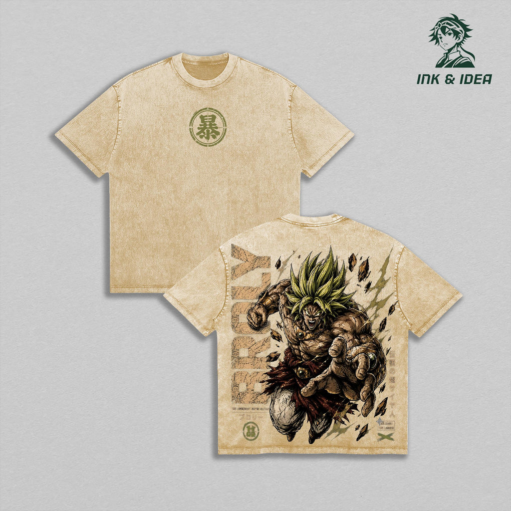 Broly Legendary Super Saiyan Dragon Ball Anime Vintage Washed Tee