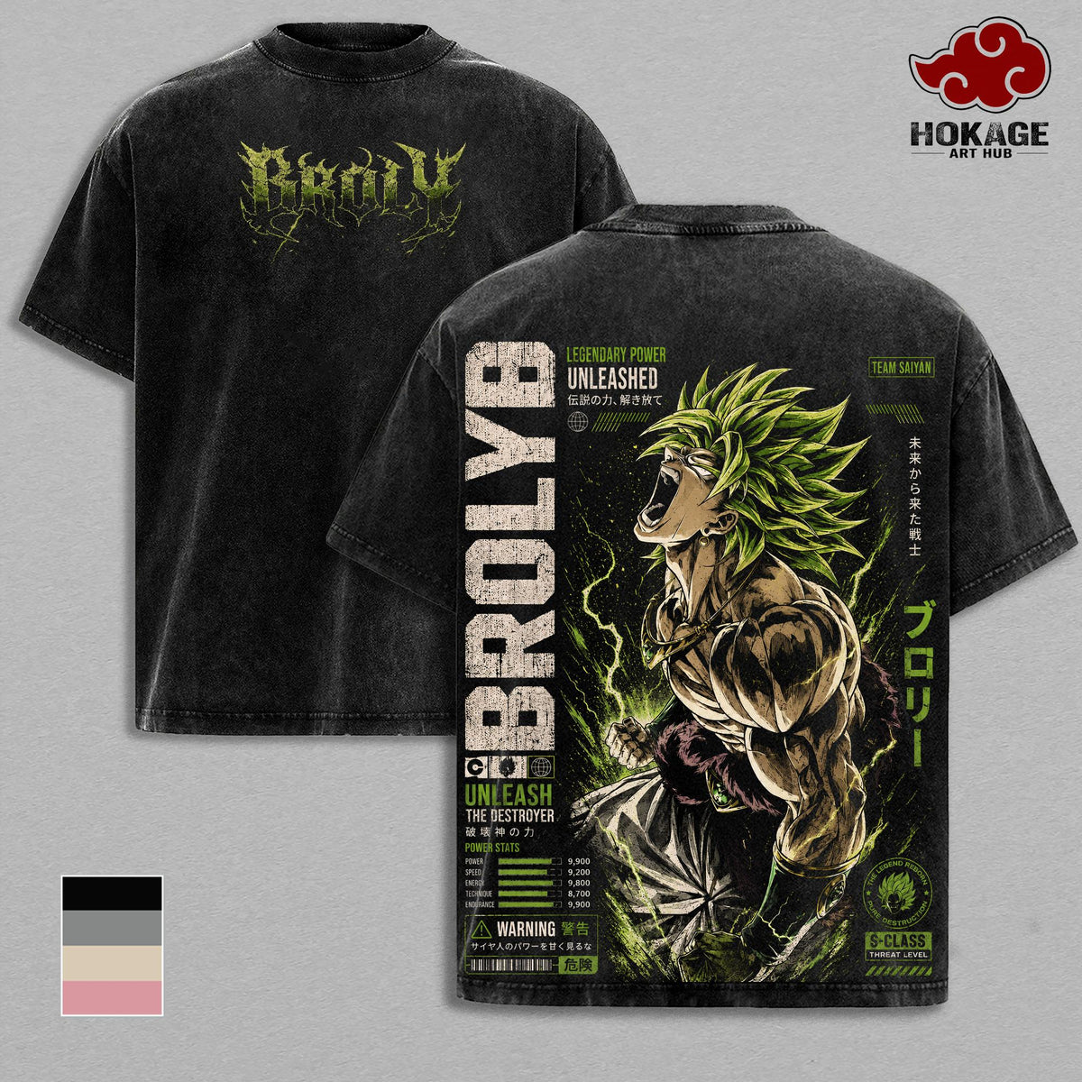 Broly DBZ Vintage Washed T-Shirt Legendary Saiyan Anime Graphic Tee Legendary Power Streetwear Oversized Shirt Gift for DBZ Fans