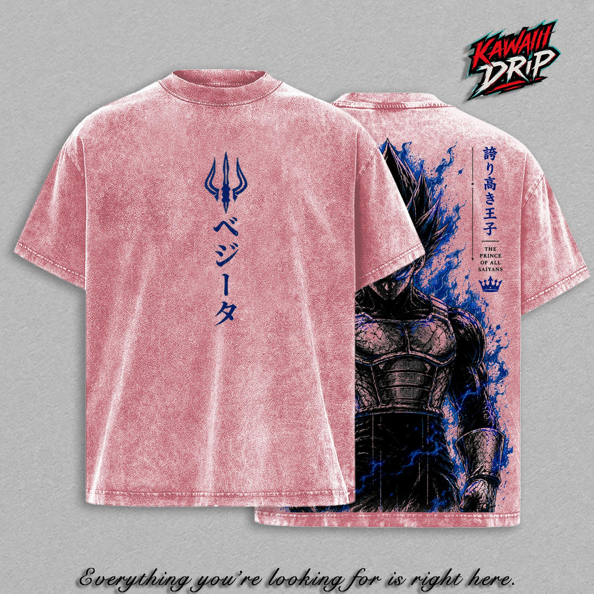 Prince of All Saiyans DBZ Anime Vintage Washed Tee