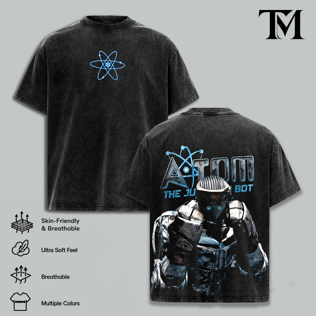 Real Steel Atom Vintage Washed Graphic Tee