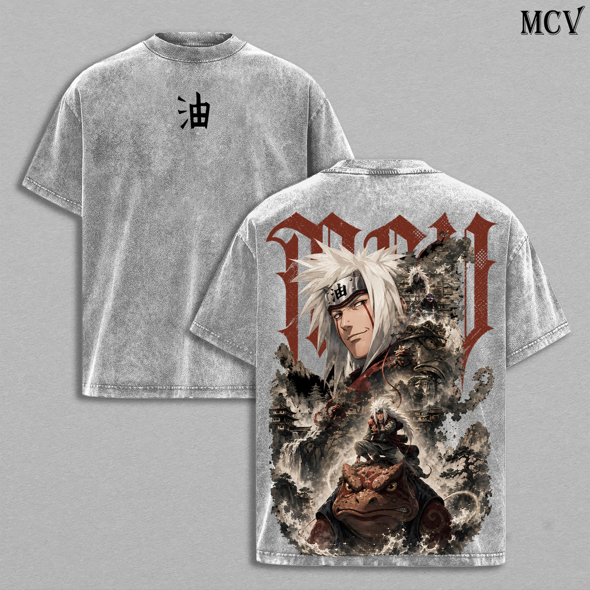 Jiraiya Naruto Pervy Sage Anime Vintage Washed Tee