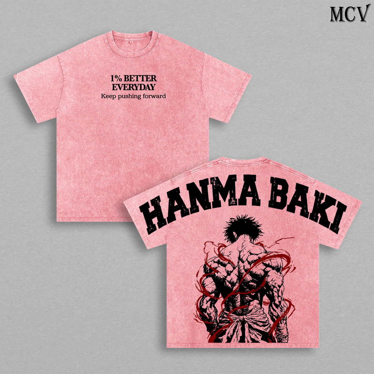 Baki Hanma Gym Beast Mode Anime Vintage Washed Tee