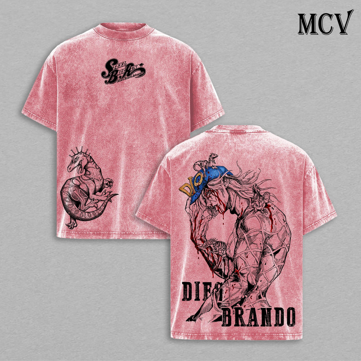 Diego Brando JoJo’s Bizarre Adventure Steel Ball Run Anime Washed Tee