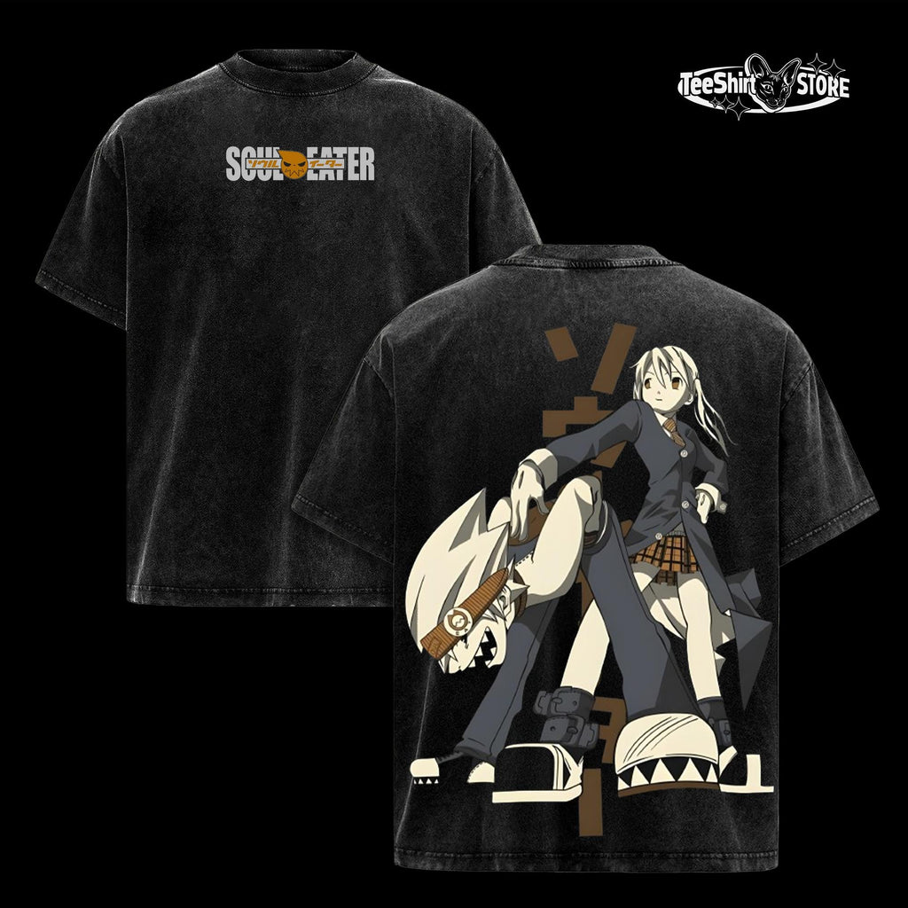 Maka Albarn & Soul Evans Soul Eater Anime Vintage Washed Tee