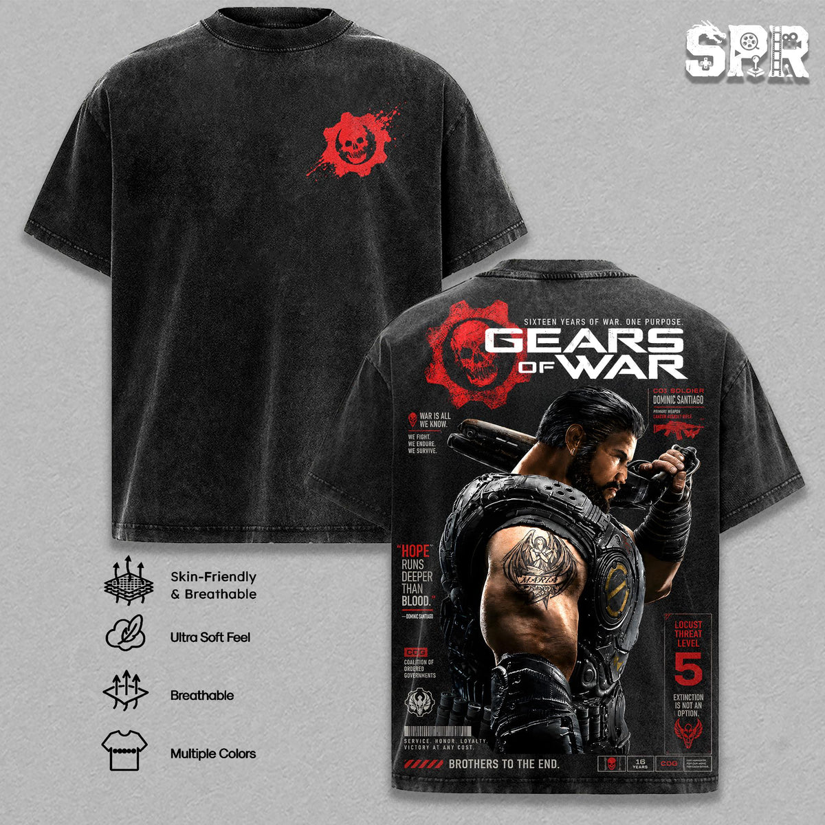 Gears of War V.1 Marcus Fenix Vintage Washed Tee