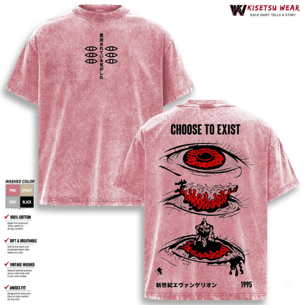 Neon Genesis Evangelion Tee, Anime Graphic T Shirt, Vintage Washed Oversized Apparel, Streetwear Clothes Top