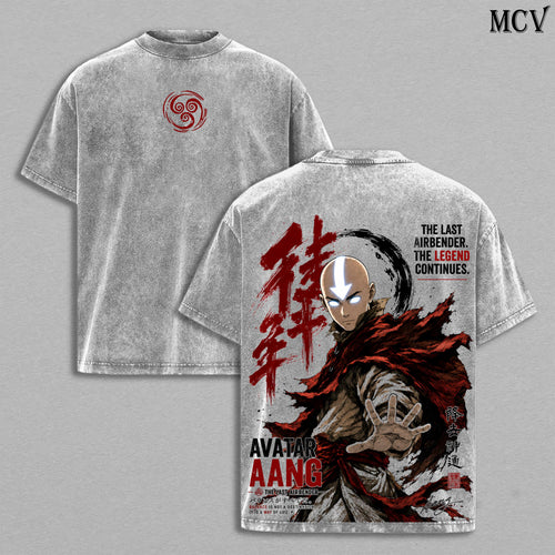 Aang Avatar The Last Airbender Airbender Warrior Anime Vintage Tee