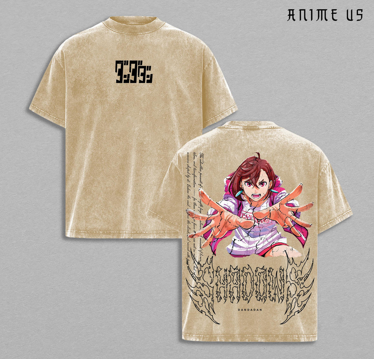 Limited Edition Dandadan X Momo Ayase Anime Vintage Washed Tee