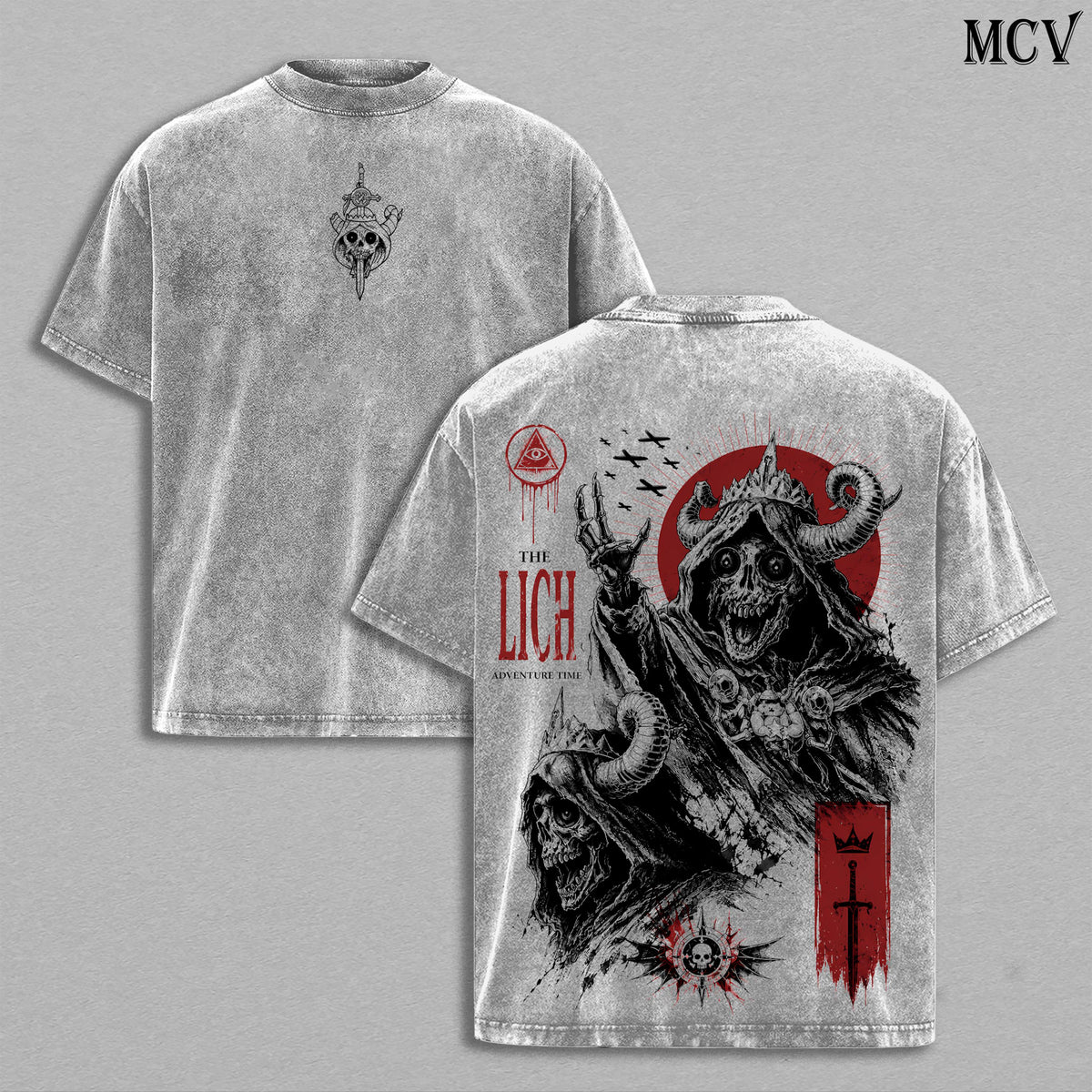 The Lich Adventure Time Skull King Vintage Washed Tee