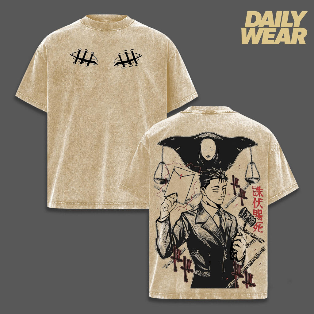 Hiromi Higuruma Jujutsu Kaisen Defense Attorney Anime Vintage Washed Tee