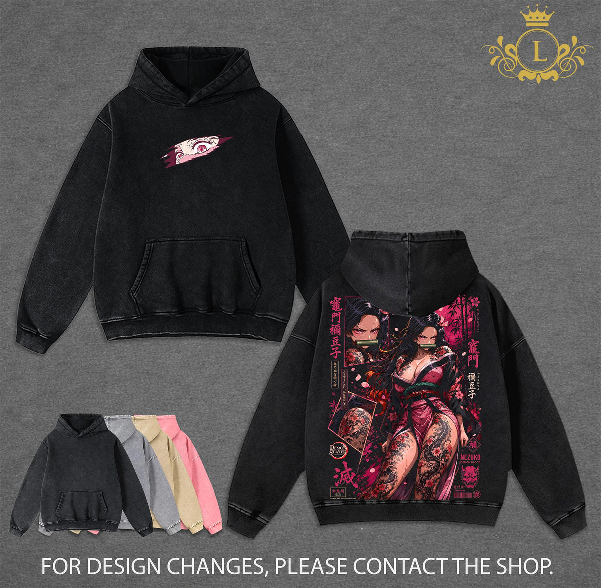 Limited Edition Nezuko Kamado Demon Slayer Anime Vintage Washed Tee