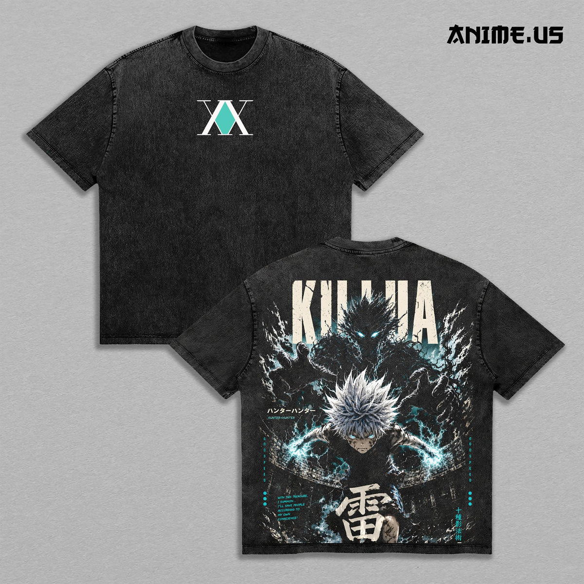 Killua Zoldyck Hunter x Hunter Godspeed Anime Vintage Tee