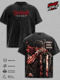 Guts Berserk Anime Vintage Washed Tee