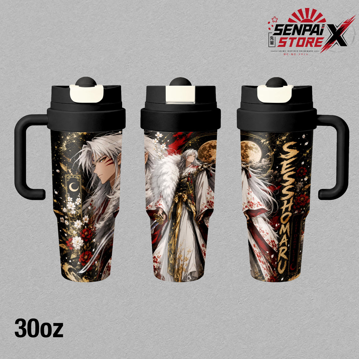 Sesshomaru Great Demon Lord Inuyasha Anime Tumbler 17oz 24oz 30oz