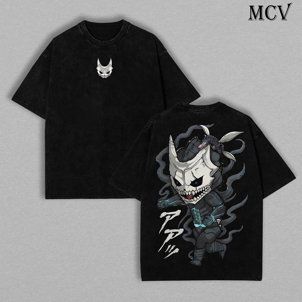 Kaiju No. 8 Chibi Anime Vintage Washed Tee
