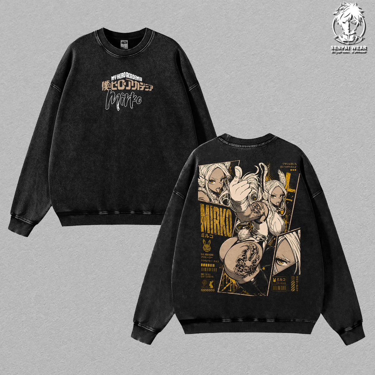 Mirko Rumi Usagiyama My Hero Academia Anime Vintage Washed Tee