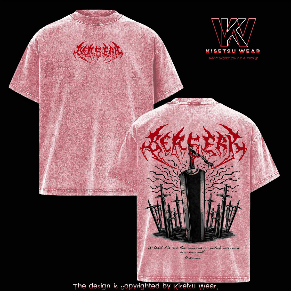 Guts Gym Pump Cover Berserk Anime Vintage Washed Tee