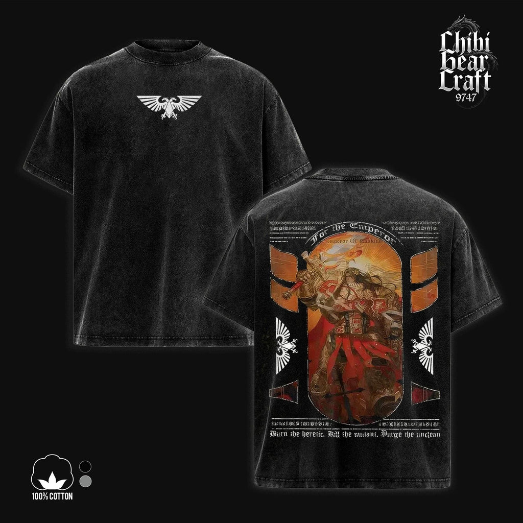 God Emperor of Mankind Warhammer 40K Vintage Washed Tee