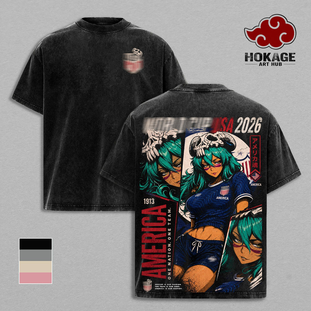 Nelliel Tu Odelschwanck Bleach America 1913 Anime Vintage Washed Tee
