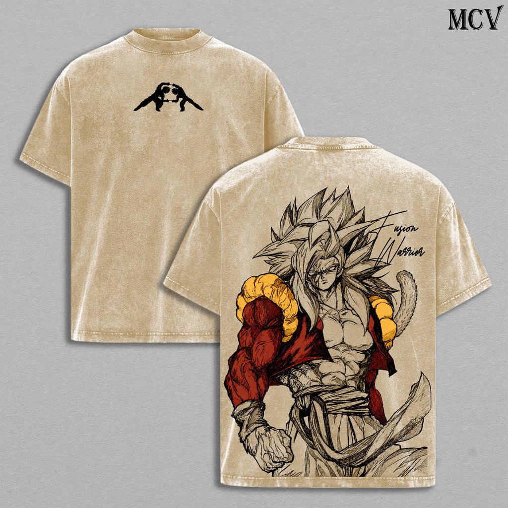 Gogeta DBZ SSJ4 Fusion Warrior Anime Vintage Washed Tee