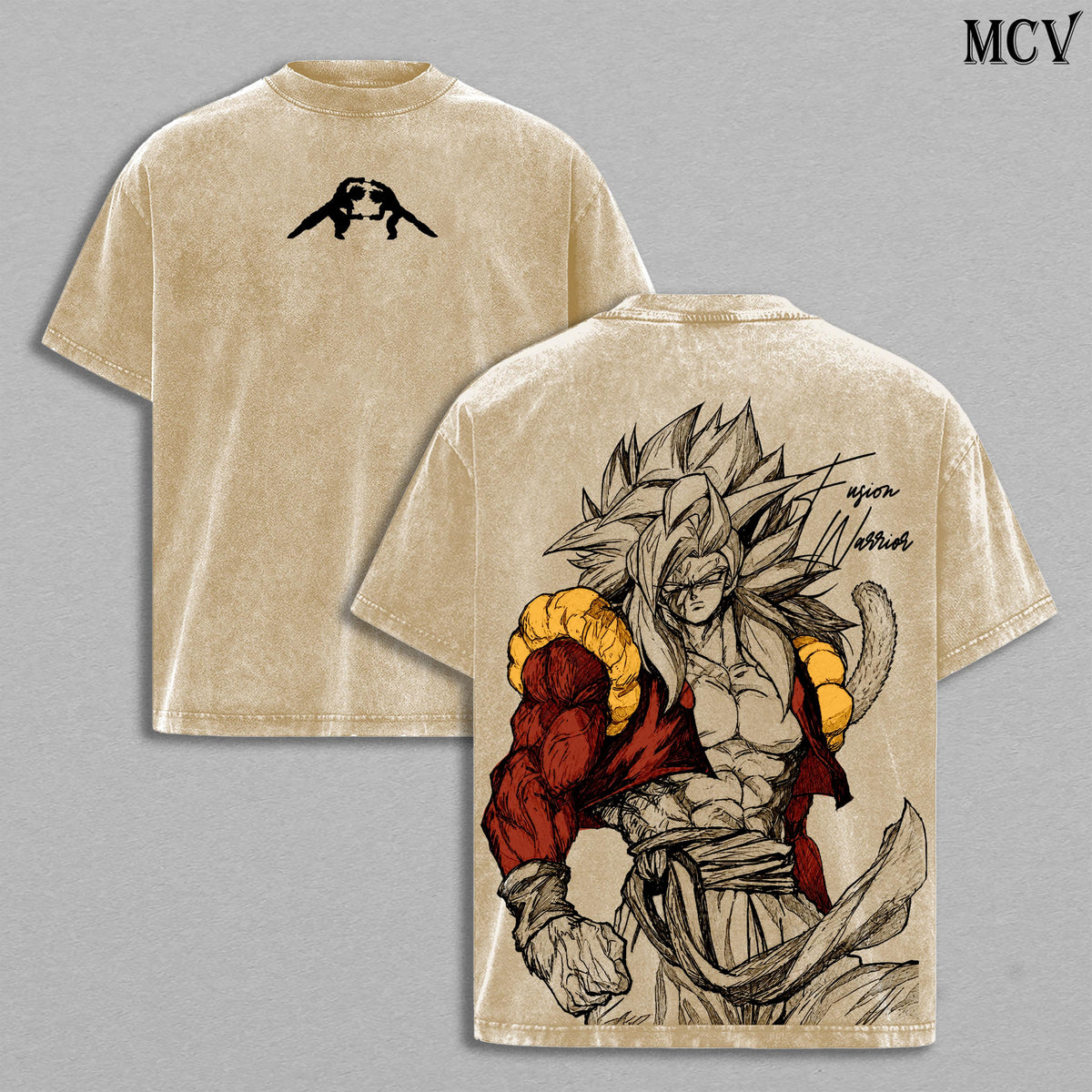 Gogeta DBZ SSJ4 Fusion Warrior Anime Vintage Washed Tee