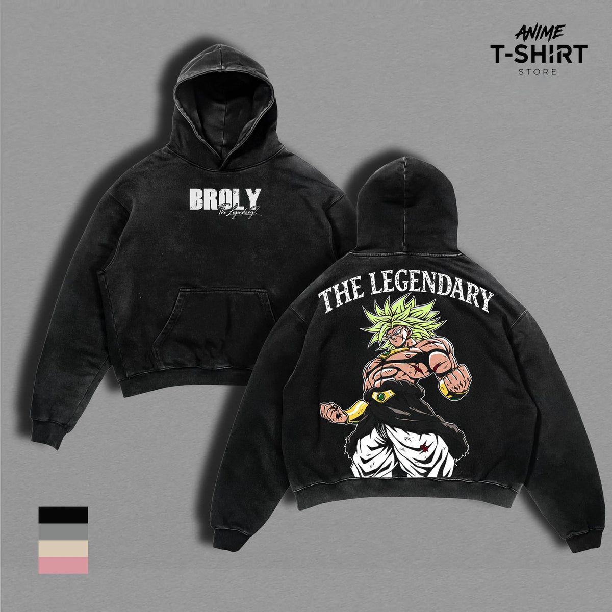 Broly - The Legendary Super Saiyan Graphic Tee, Vintage Washed Anime Shirt, Unisex Streetwear, Gift for DBZ Fans