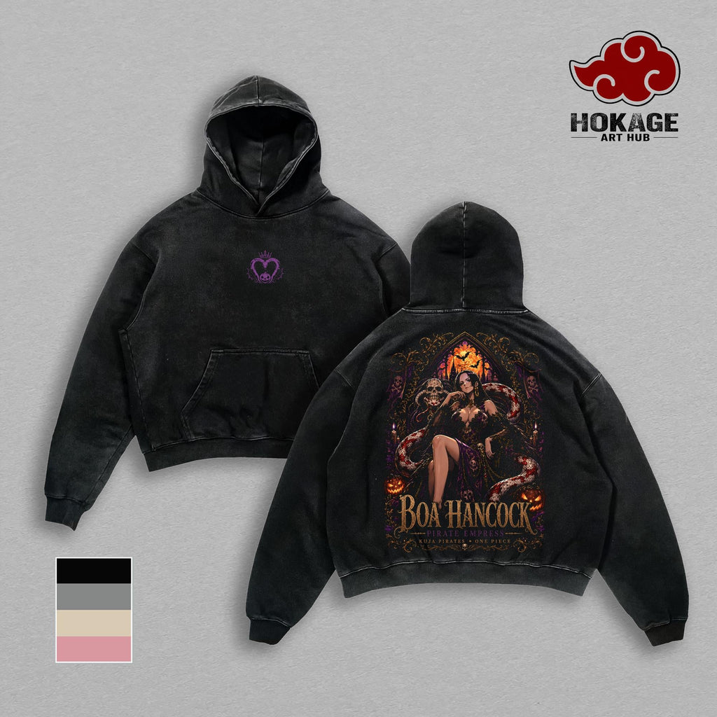 Boa Hancock Halloween One Piecee Anime Vintage Washed Tee