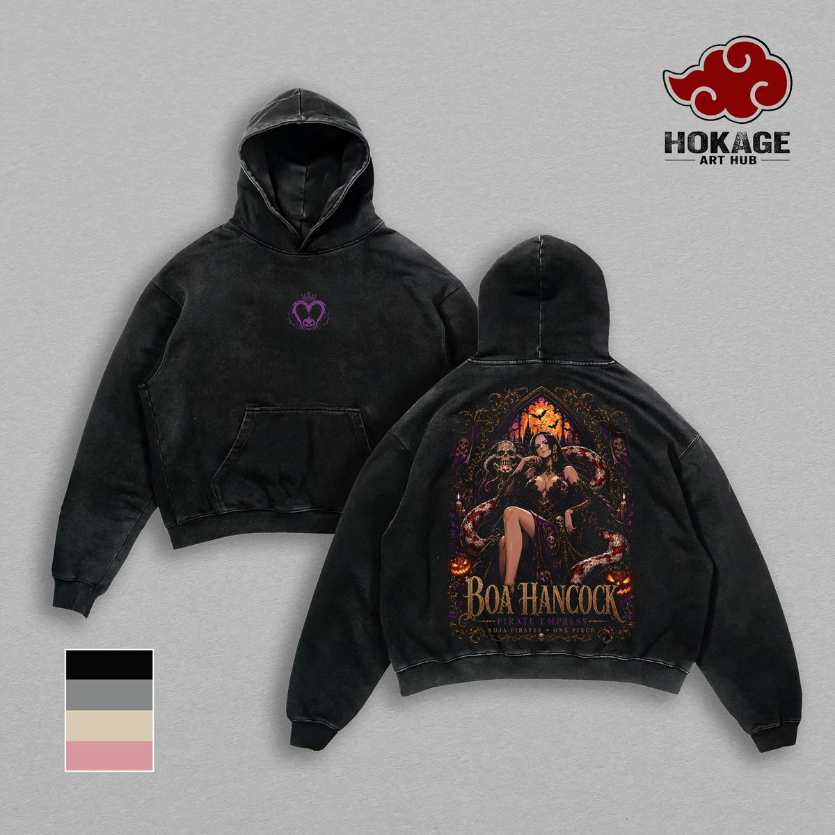 Boa Hancock Halloween One Piecee Anime Vintage Washed Tee