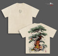 Charmander - Pokemon Anime Double Printed Vintage Washed Tee Unisex Oversize Heavyweight Cotton T-shirt for Anime Fans and Lovers