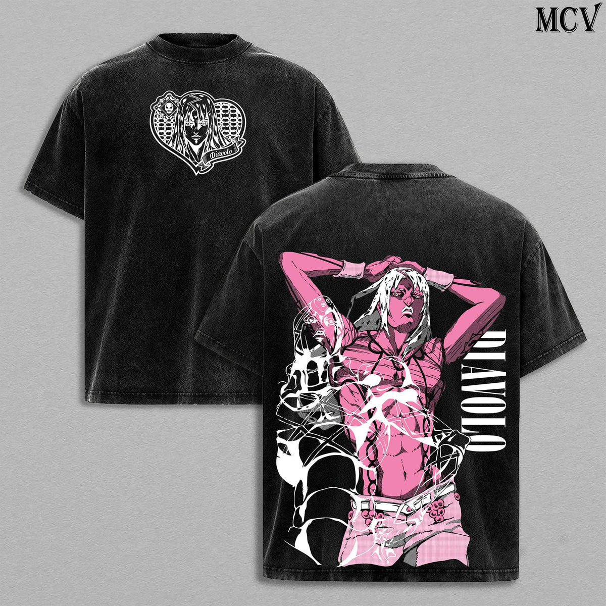 Diavolo King Crimson JoJo’s Bizarre Adventure Anime Vintage Washed Tee