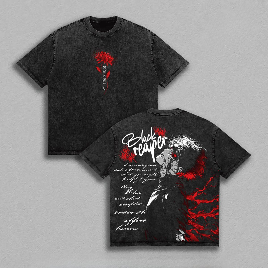 Tokyo Ghoul Ken Kaneki T-shirt Anime Vintage Washed T Shirt