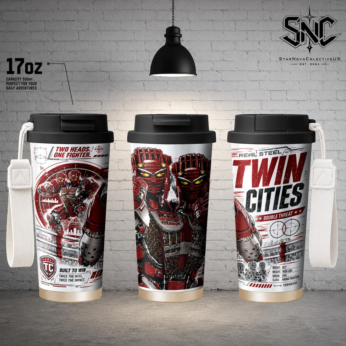 Twin Cities Real Steel Tumbler 17oz 24oz 30oz
