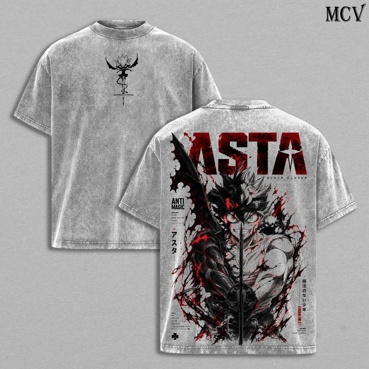 Asta Black Clover Season 2 2026 Anime Vintage Washed Tee
