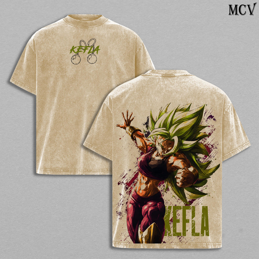 Kefla DBZ Fusion Queen Anime Vintage Washed Tee