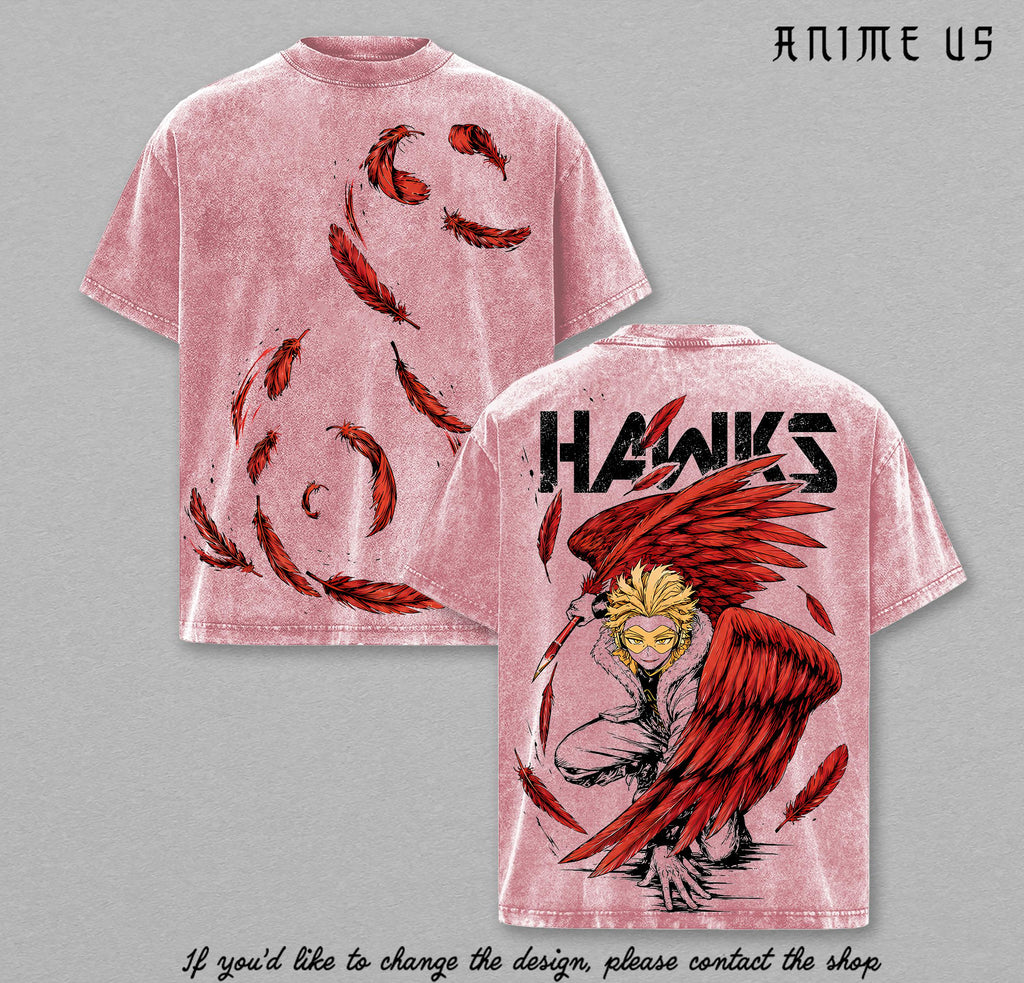 Hawks Keigo Takami My Hero Academia Anime Vintage Washed Tee