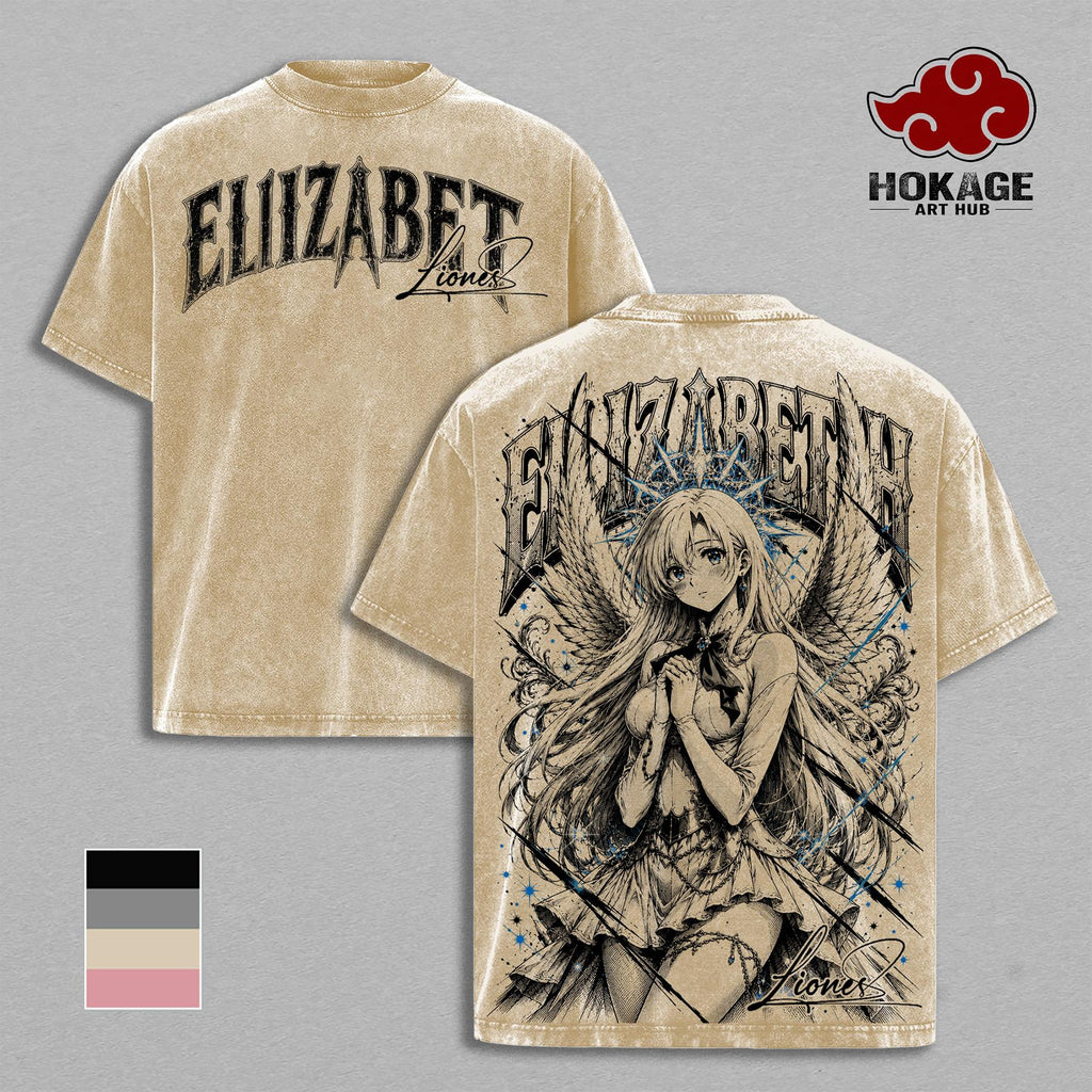 Elizabeth Liones Seven Deadly Sins Anime Vintage Washed Tee