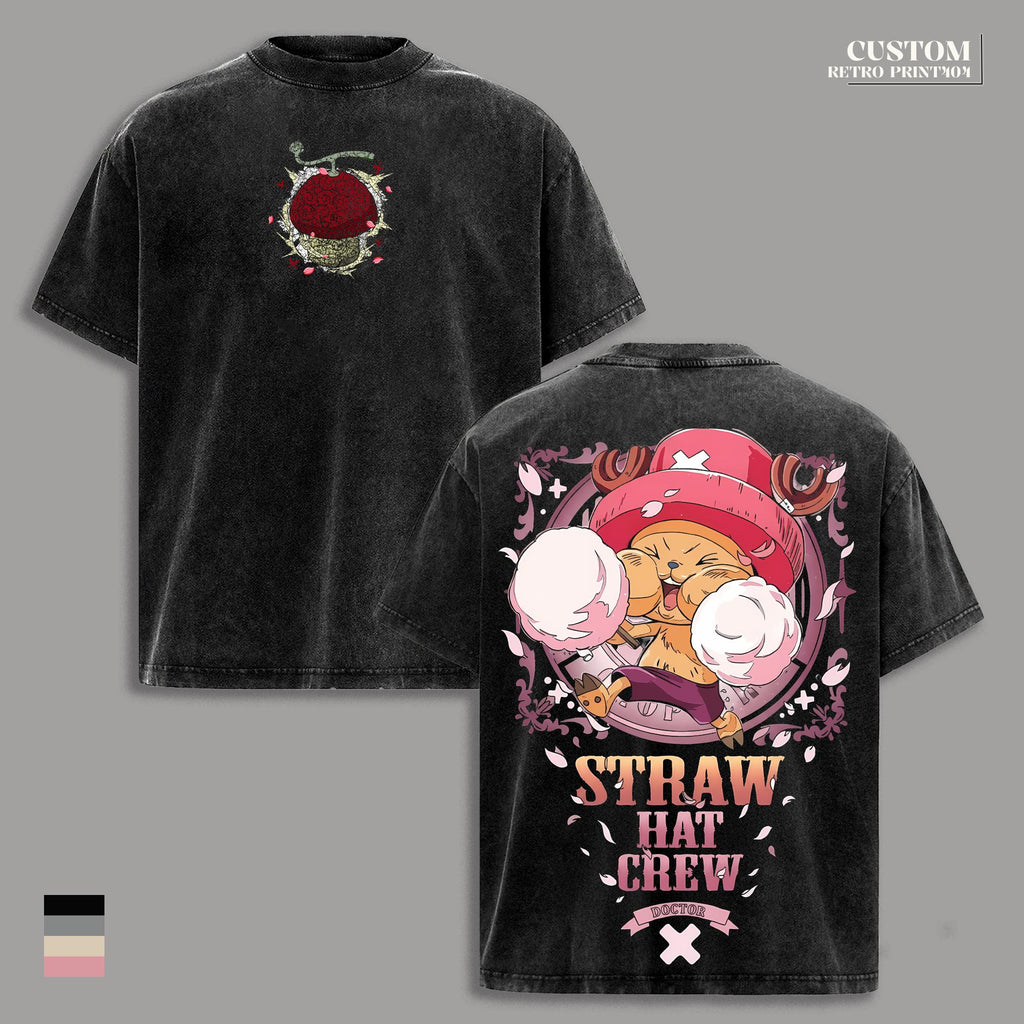 Tony Tony Chopper One Piece Anime Vintage Washed Tee