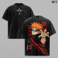 Pain Nagato Naruto Shippuden Akatsuki Rinnegan Anime Vintage Washed Tee