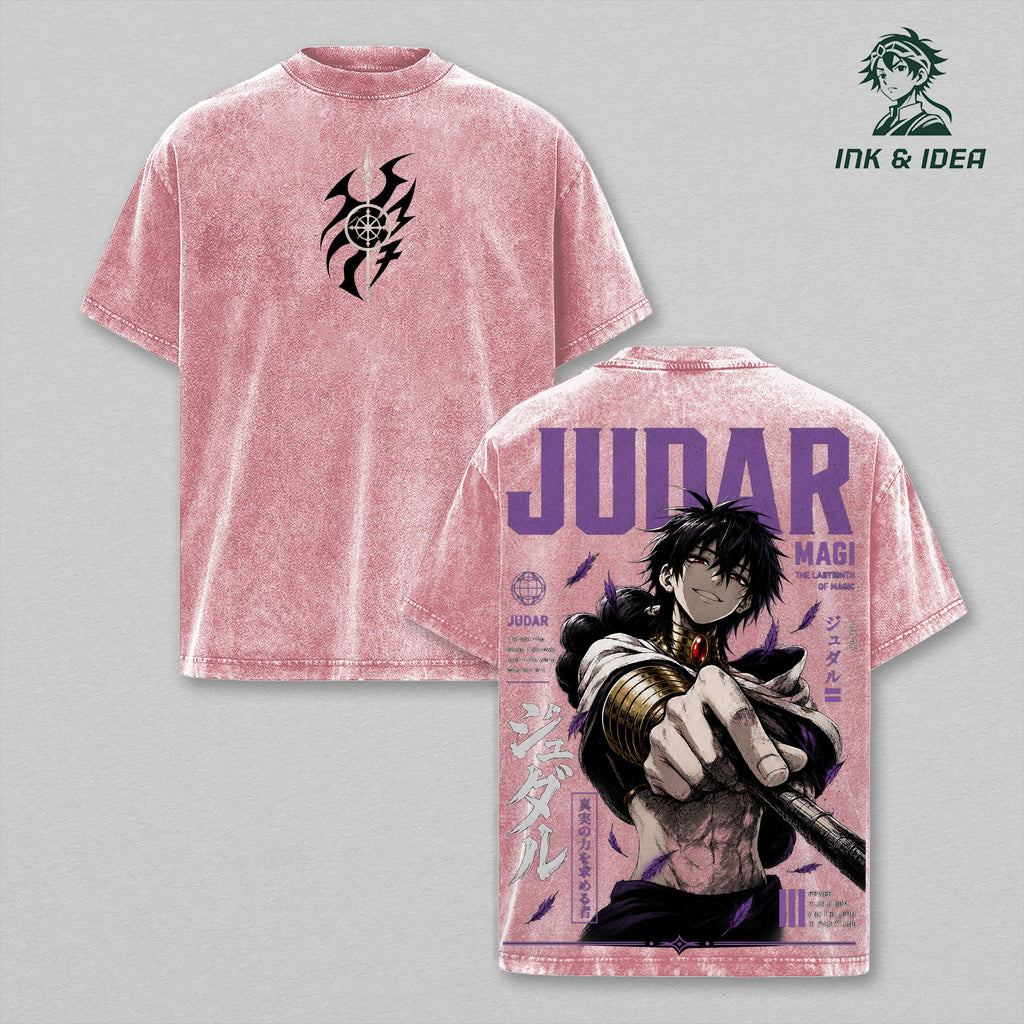 Judar Magi The Labyrinth of Magic Anime Vintage Washed Tee