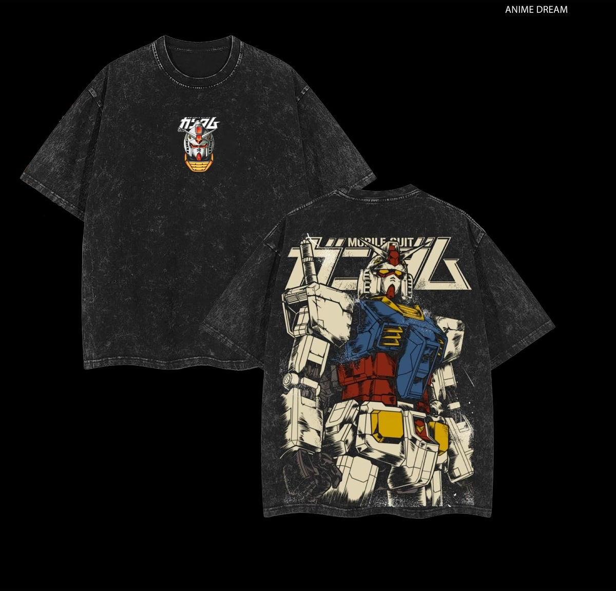 RX-78-2 Gundam Mobile Suit Gundam Anime Vintage Washed Tee