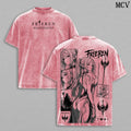 Frieren Beyond Journey's End Gothic Tattoo Anime Vintage Washed Tee