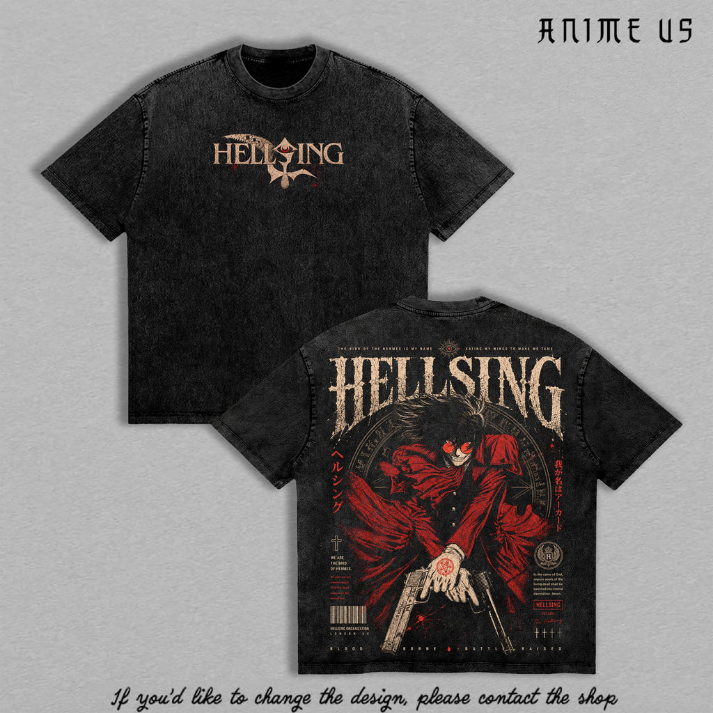 Alucard Hellsing Vampire Anti Hero Anime Vintage Tee