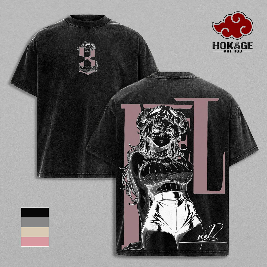 Nelliel Bleach TYBW Part 4 Nel Espada Anime Vintage Washed Tee