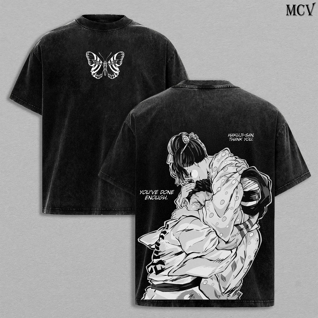 Akaza vs Koyuki Demon Slayer Kimetsu no Yaiba Anime Vintage Washed Tee