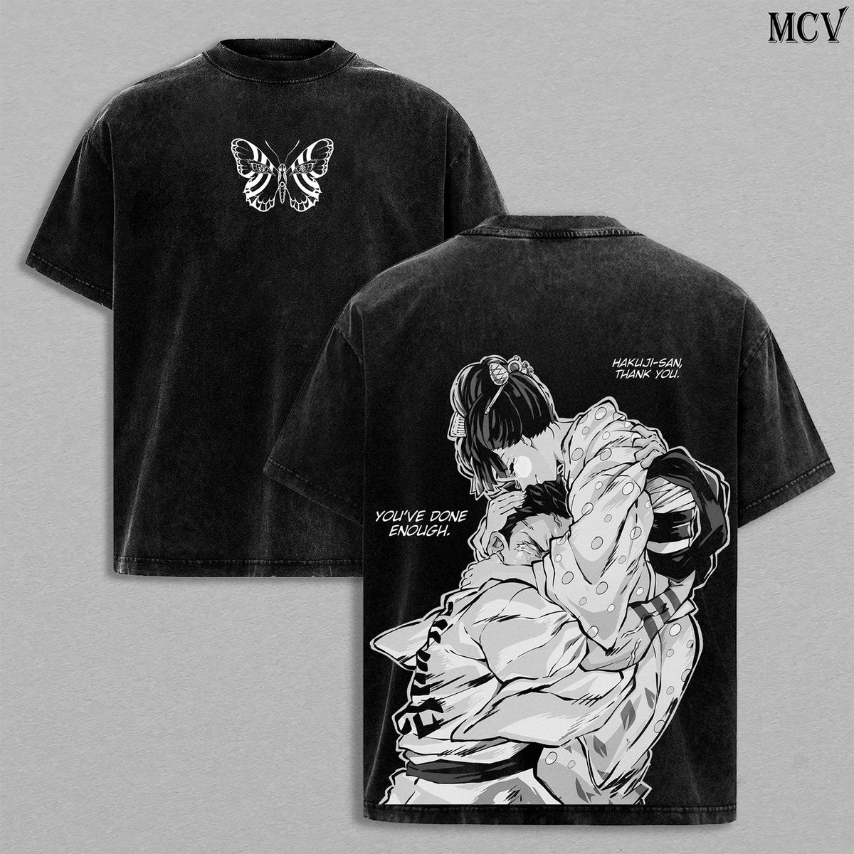 Akaza vs Koyuki Demon Slayer Kimetsu no Yaiba Anime Vintage Washed Tee