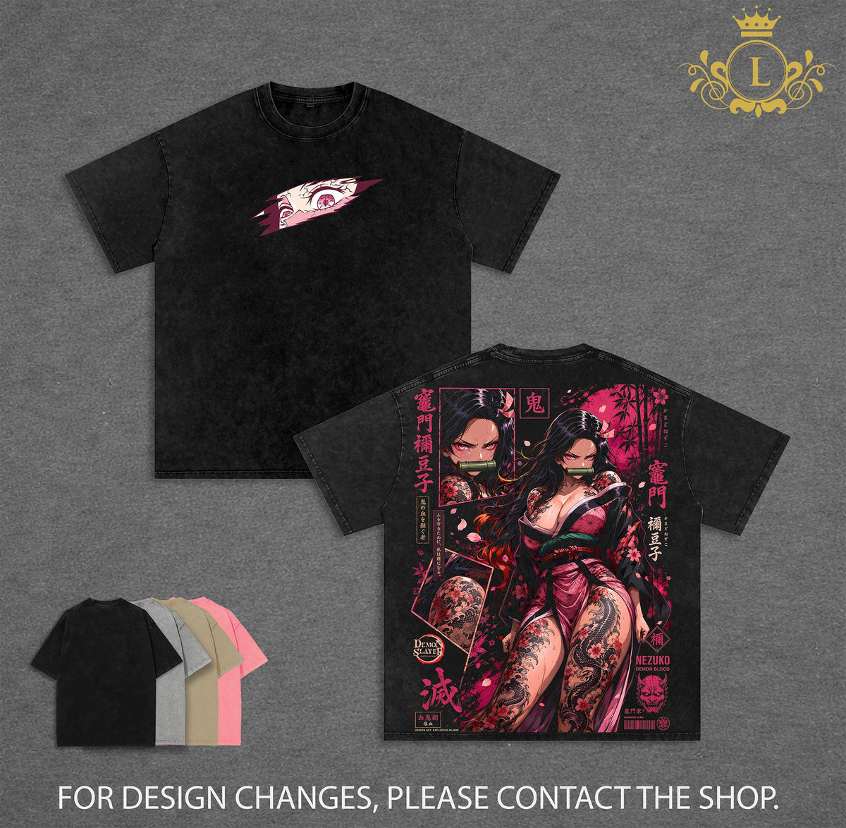 Limited Edition Nezuko Kamado Demon Slayer Anime Vintage Washed Tee