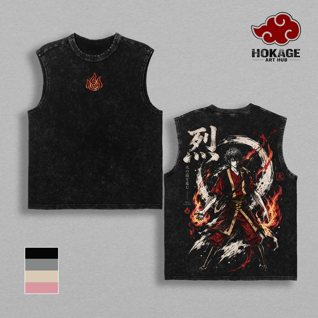 Zuko Avatar The Last Airbender Fire Nation Vintage Washed Tee