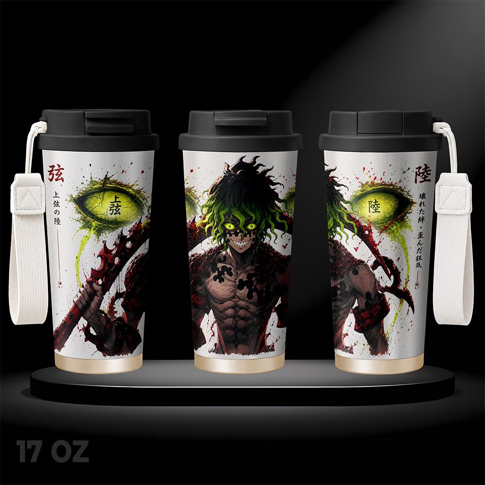 Gyutaro Demon Slayer Upper Moon Six Anime Tumbler 17oz 24oz 30oz