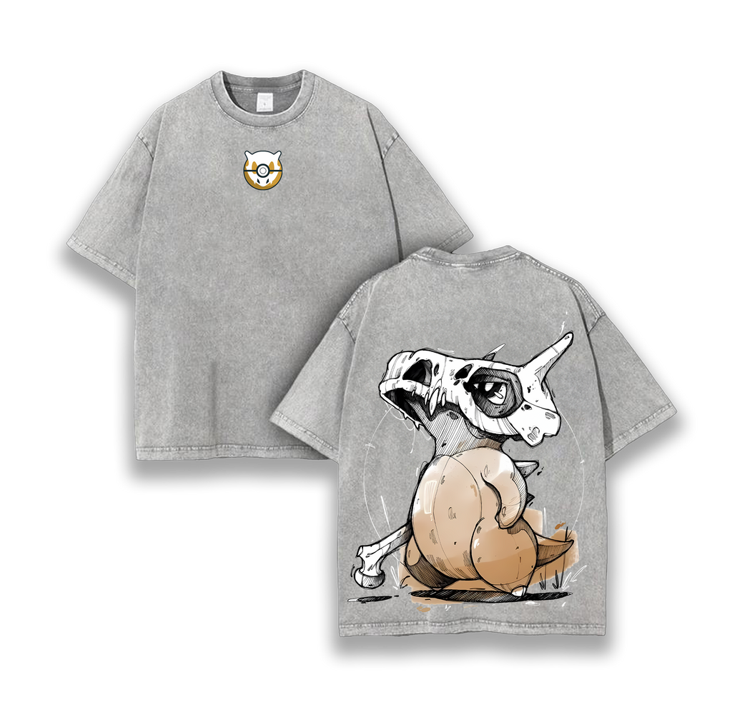 Cubone Pokemon Washed T-Shirt