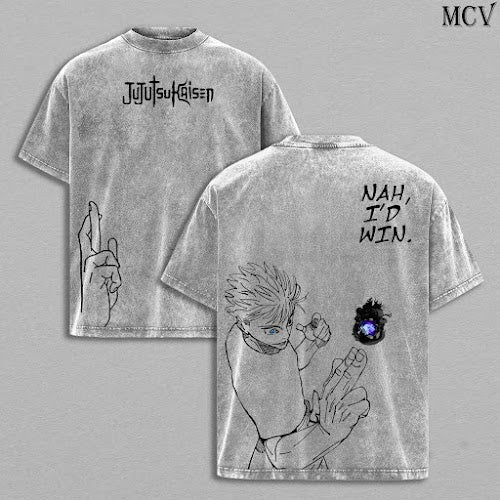 Gojo Satoru Jujutsu Kaisen Culling Game Prelude Anime Vintage Washed Tee